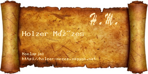 Holzer Mózes névjegykártya