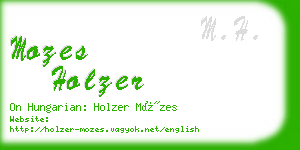 mozes holzer business card